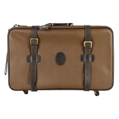 Pre-owned Trussardi Vintage Leather Luggage - '90s In Brown