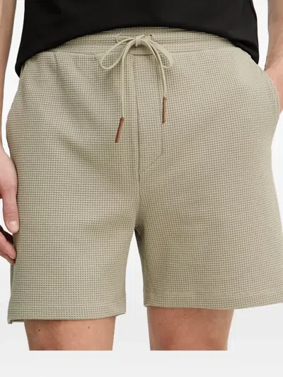Trussardi Waffle-knit Drawstring Shorts In Green