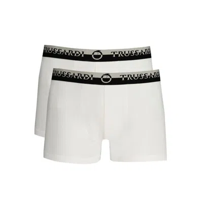 Trussardi White Cotton Underwear In Red