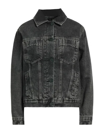 Trussardi Denim Outerwear In Black