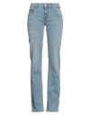 Trussardi Woman Jeans Blue Size 32 Cotton, Polyester, Elastane In Blue