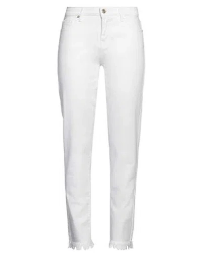 Trussardi Woman Jeans White Size 32 Cotton