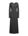 Trussardi Woman Maxi Dress Grey Size S Wool, Viscose, Polyamide, Cashmere In Grey