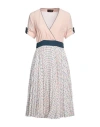 Trussardi Woman Midi Dress Pink Size 8 Silk, Acetate, Viscose In Pink