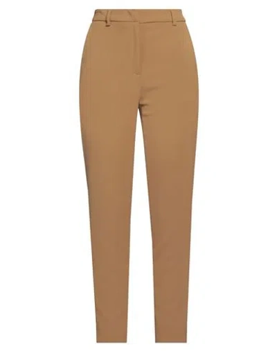 Trussardi Woman Pants Camel Size 4 Polyester, Elastane In Brown