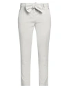 Trussardi Woman Pants Off White Size 8 Cotton, Elastane