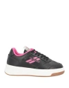 Trussardi Woman Sneakers Black Size 10 Soft Leather In Black