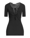 Trussardi Woman Sweater Black Size L Viscose, Polyester In Black