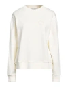 Trussardi Woman Sweatshirt Cream Size Xl Cotton, Elastane In White