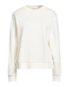 Trussardi Woman Sweatshirt Cream Size L Cotton, Elastane In White
