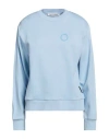Trussardi Woman Sweatshirt Sky Blue Size Xl Cotton, Elastane