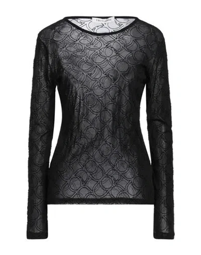 Trussardi Woman T-shirt Black Size L Polyamide