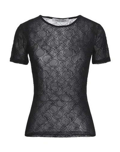 Trussardi Woman T-shirt Black Size Xl Polyamide