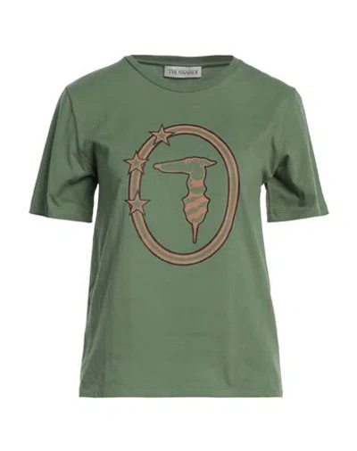 Trussardi Woman T-shirt Green Size 3xl Cotton