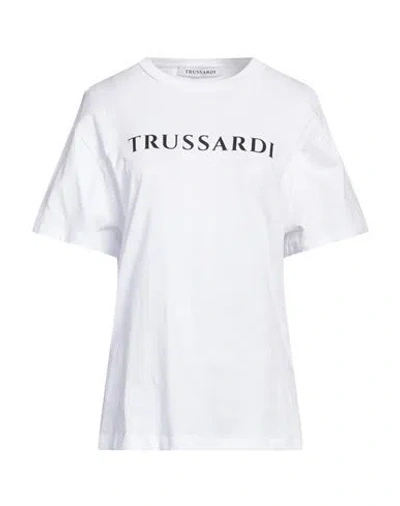 Trussardi Woman T-shirt White Size L Cotton