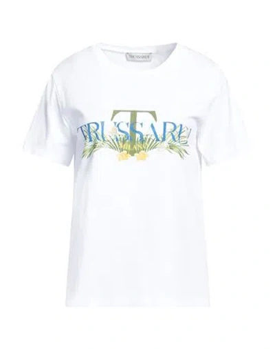 Trussardi Woman T-shirt White Size Xl Cotton