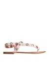 Trussardi Toe Strap Sandals In Pink