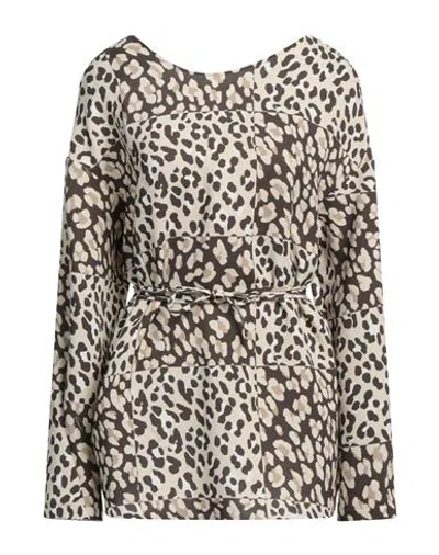 Trussardi Woman Top Beige Size 6 Polyester