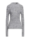 Trussardi Woman Turtleneck Black Size M Viscose, Polyamide
