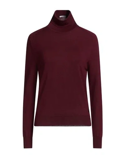 Trussardi Woman Turtleneck Burgundy Size Xxs Virgin Wool In Red