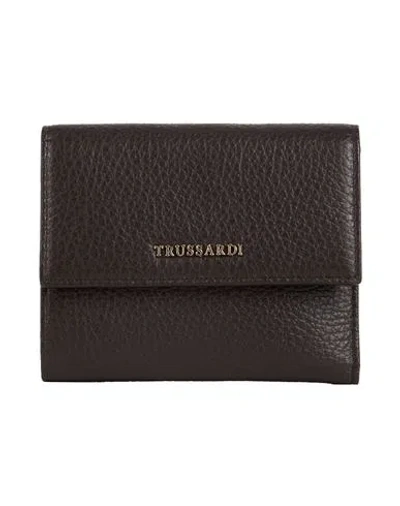 Trussardi Woman Wallet Dark Brown Size - Calfskin