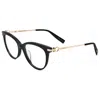 Trussardi Women's Vtr284f 53mm Optical Frames In Black