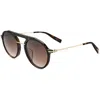 Trussardi Unisex Str403f 0745 53mm Sunglasses In Brown