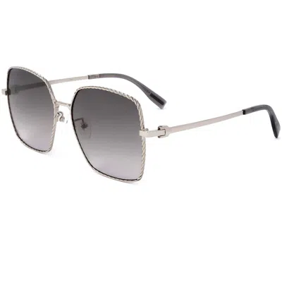 Trussardi Women's 59 Mm Brown Sunglasses In Silver