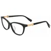 Trussardi Women's Vtr317f 55mm Optical Frames In Black
