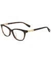 Trussardi Women's Vtr316f 54mm Optical Frames In Brown