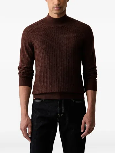 Trussardi Wool High-neck Sweater In Brown