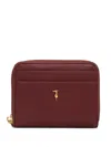 Trussardi Zip-around Leather Wallet In Red