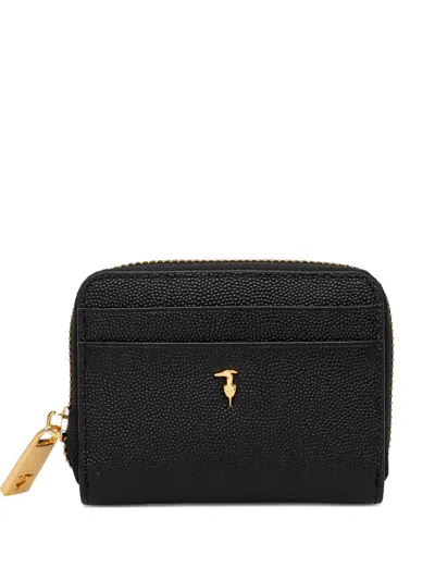 Trussardi Zip-fastening Wallet In Black