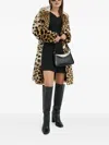 Trussardi Zip-front Three-quarter Sleeves Mini Day Dress In Black