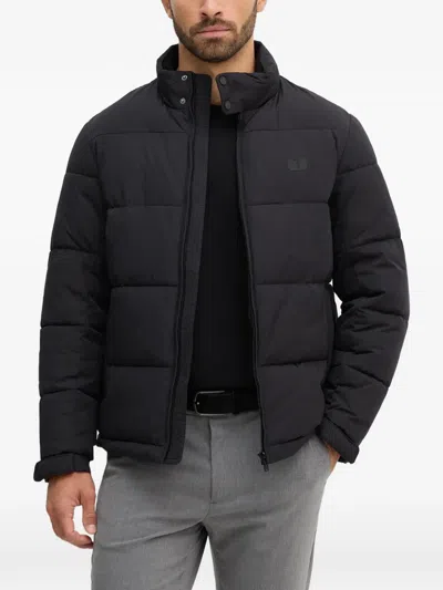 Trussardi Zip Padded Jacket In Blue