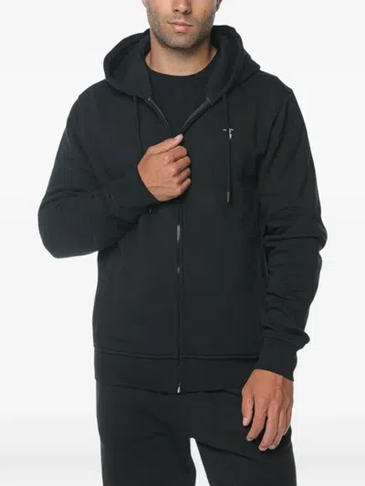 Trussardi Zip-up Hoodie In Black