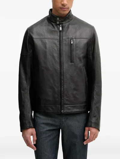 Trussardi Zip-up Jacket In Black