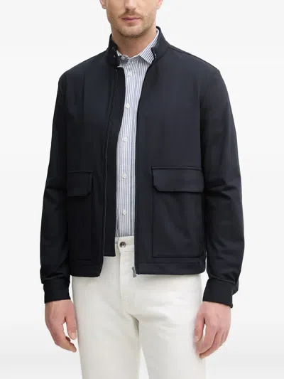 Trussardi Zip-up Jacket In Black
