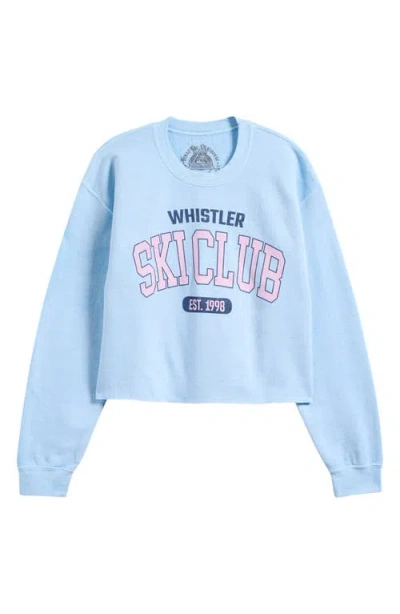Trust The Universe Winter Sky Club Sweatshirt In Light Blue