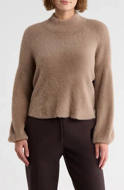 Truth Balloon Sleeve Top In Brown