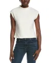Truth Brushed Mock Neck Sweater Shell In White