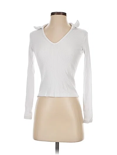 Pre-owned Truth By Republic 3/4 Sleeve T-shirt In White