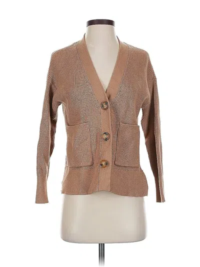 Pre-owned Truth By Republic Cardigan Sweater In Brown