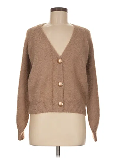 Pre-owned Truth By Republic Cardigan Sweater In Tan