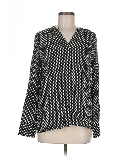 Pre-owned Truth By Republic Long Sleeve Blouse In Black