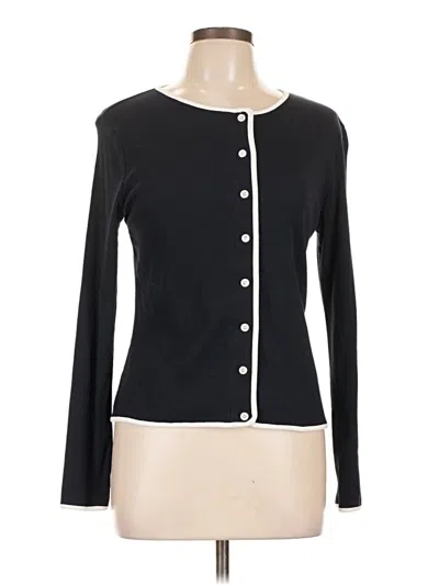 Pre-owned Truth By Republic Long Sleeve Blouse In Black