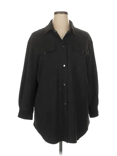 Pre-owned Truth By Republic Long Sleeve Button Down Shirt In Black