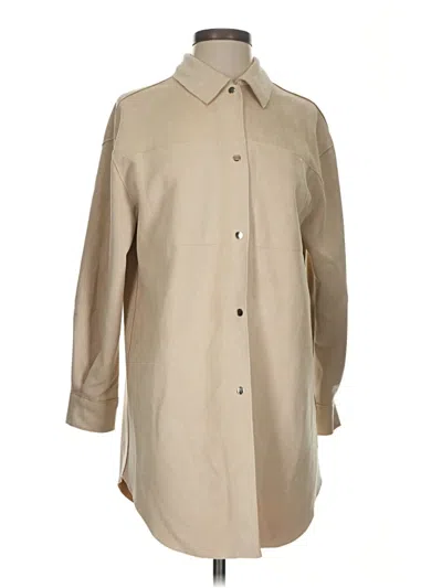 Pre-owned Truth By Republic Long Sleeve Button Down Shirt In Brown