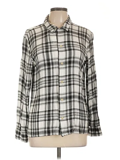 Pre-owned Truth By Republic Long Sleeve Button Down Shirt In Gray