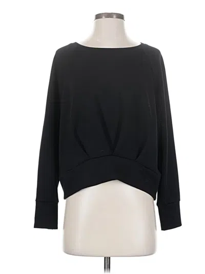 Pre-owned Truth By Republic Long Sleeve Top Black Boatneck Tops